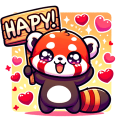 [LINEスタンプ] 愛らしいレッサーパンダ