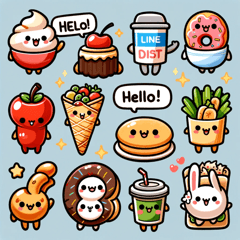 [LINEスタンプ] Flavorful Friends