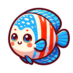 [LINEスタンプ] 熱帯魚ディスカスがいっぱい