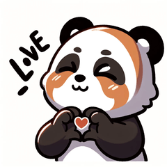 [LINEスタンプ] しあわせレッサーパンダ