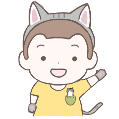 [LINEスタンプ] にゃんこ♡もみあげが可愛いおとこのこ