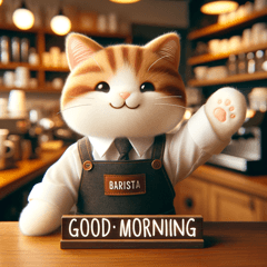 [LINEスタンプ] カフェ猫の日常！