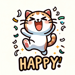 [LINEスタンプ] しあわせな猫たち