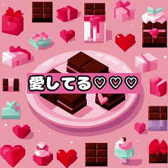 [LINEスタンプ] チョコレートスイーツのスタンプ