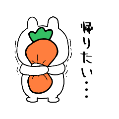 [LINEスタンプ] 前歯がチャームポイントのウサギ