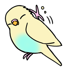 [LINEスタンプ] セキセイインコクリームハルクイン