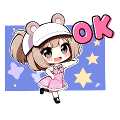 [LINEスタンプ] くまみみ娘