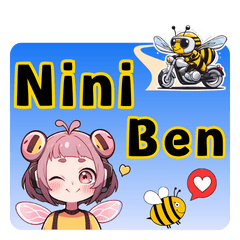 [LINEスタンプ] ニニと蜂々の楽しいひととき(new)