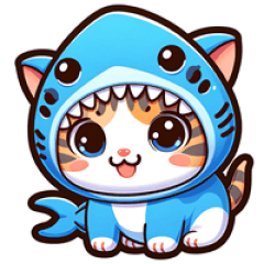 [LINEスタンプ] サメねこ！！