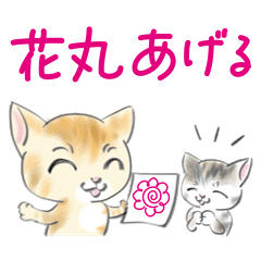 [LINEスタンプ] 猫が褒めて、励まして、応援する