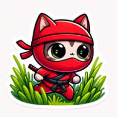 [LINEスタンプ] 忍者キャット隊：猫の戦士