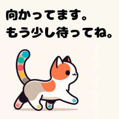 [LINEスタンプ] 虹ねこオリジナル恰好(年配者向け)