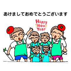 [LINEスタンプ] あったか家族