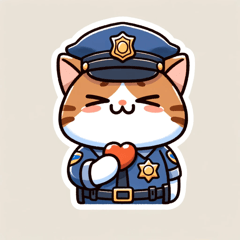 [LINEスタンプ] 警察猫の日常