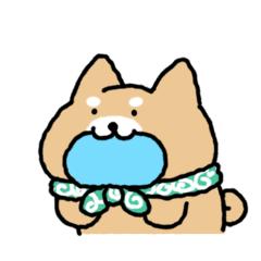 [LINEスタンプ] えへへ  しばいぬ1