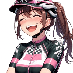 [LINEスタンプ] ロードバイク女子 ピンクジャージverの画像（メイン）