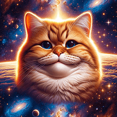 [LINEスタンプ] BIG宇宙の中の猫2の画像（メイン）