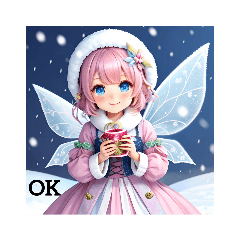 [LINEスタンプ] AI雪の妖精スタンプ