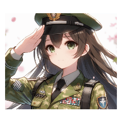 [LINEスタンプ] 軍服美少女♪