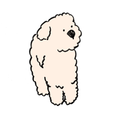 [LINEスタンプ] スフレくん【白いふわふわな犬】