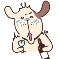 [LINEスタンプ] べろよいわんこ