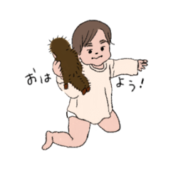 [LINEスタンプ] まゆげしっかりめの赤ちゃん