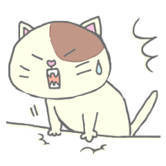 [LINEスタンプ] 顔デカめ猫