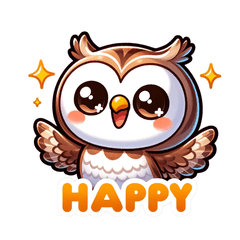 [LINEスタンプ] かわいいフクロウスタンプセット