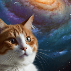 [LINEスタンプ] BIG宇宙猫 space catの画像（メイン）