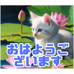 [LINEスタンプ] 水蓮と子猫スタンプ