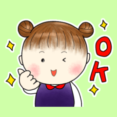 [LINEスタンプ] あかいほっぺちゃんスタンプ