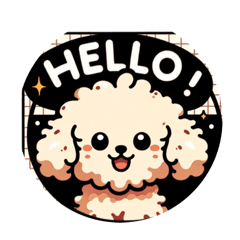 [LINEスタンプ] ビショプーかわいい犬スタンプ1