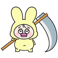 [LINEスタンプ] ぽんぽこうさぎのナッポちゃん 02