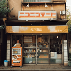 [LINEスタンプ] 昭和の商店街