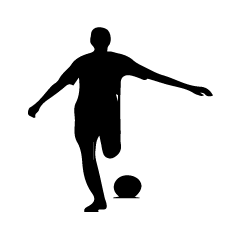 [LINEスタンプ] シルエット サッカーをしている人Vol.2