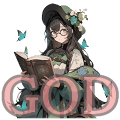 [LINEスタンプ] 辞書ガールズ_GOD