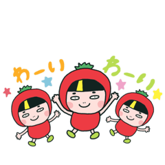 [LINEスタンプ] トマトな人☆レッド