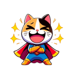 [LINEスタンプ] 正義のヒーロー三毛猫 R #34