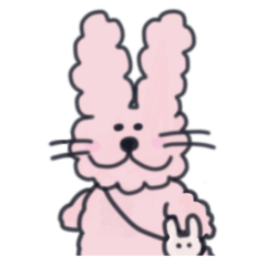 [LINEスタンプ] もふもふうさぎ◎