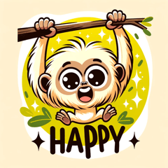 [LINEスタンプ] テナガザルの感情大解放！