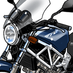 [LINEスタンプ] 250ccスポーツバイク15(Blue Custom Ver.)の画像（メイン）