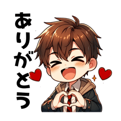 [LINEスタンプ] デニムを着た男の子