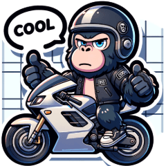 [LINEスタンプ] ゴリラライダーアドベンチャー2