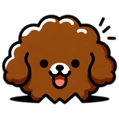 [LINEスタンプ] 茶色の子犬のトイプードル