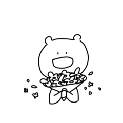 [LINEスタンプ] くま！うさぎ！