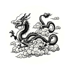 [LINEスタンプ] 鳥獣戯画風辰
