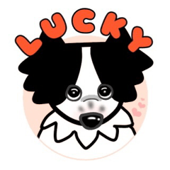 [LINEスタンプ] かわいい犬 ラッキー