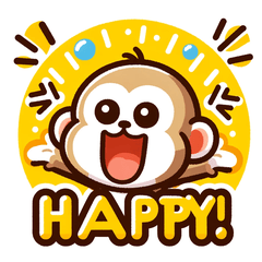 [LINEスタンプ] 楽しいマカク：感情の解放