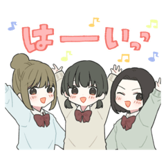 [LINEスタンプ] 無口くんとみなみちゃんスタンプver2！