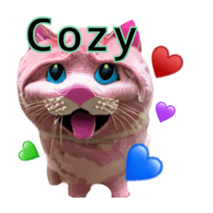 [LINEスタンプ] cat.pink.happy.